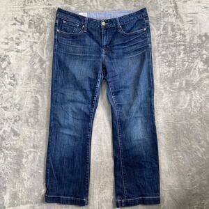 Gap 1969 Women's Long & Lean Straight Jeans 31/12R Dark Wash
